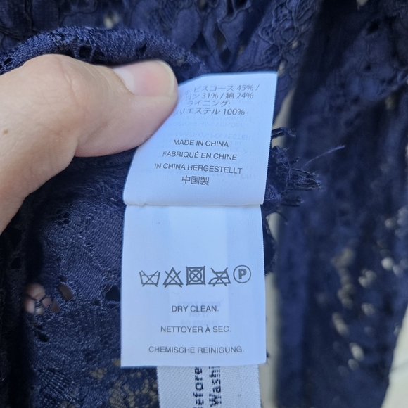 J. Crew navy lace top SEE MEASUREMENTS - Picture 7 of 9